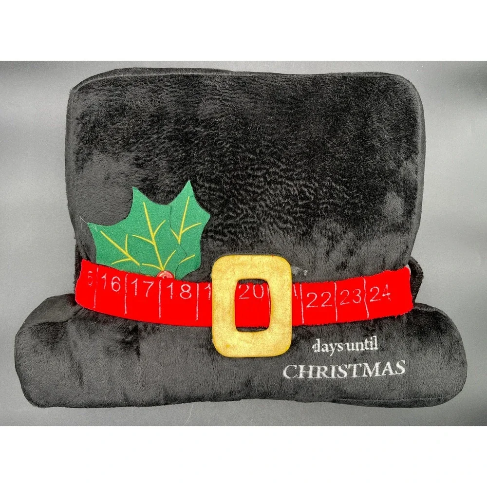 Christmas Advent‎ Calendar Plush Pillow Frosty the Snowman Top Hat Countdown 16